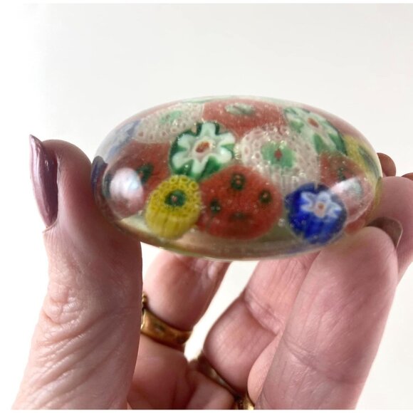 Vintage Millefiori Glass Paperweight - Picture 2 of 3